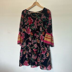 Nicole Miller dress. Floral chiffon